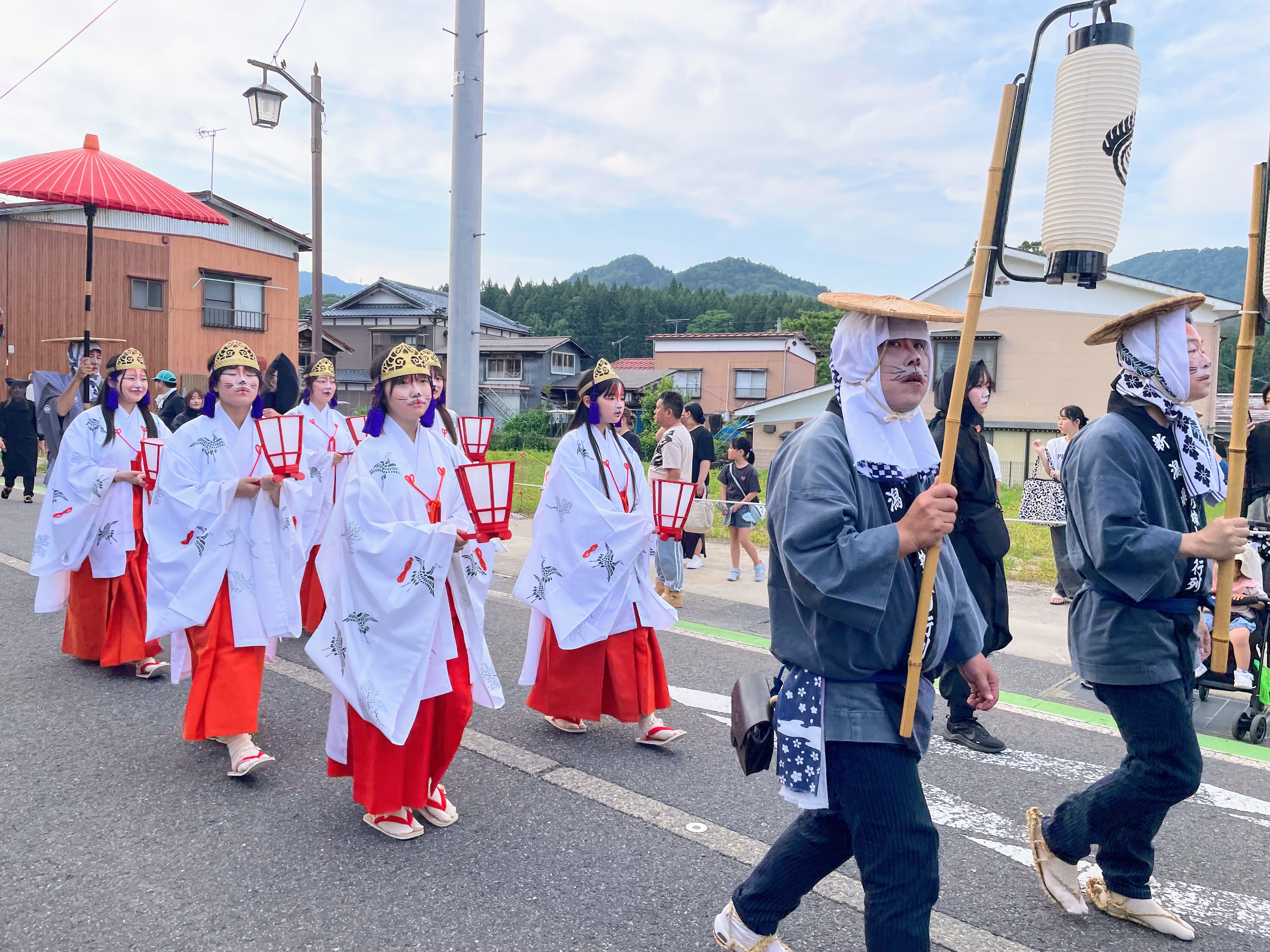 阿賀町狐の嫁入り行列参加